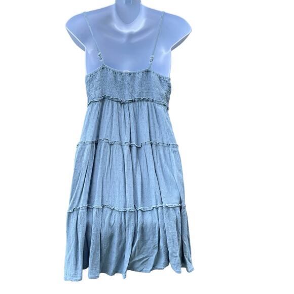 Sim & Sam Dusty Blue spaghetti adjustable strap mini dress - Picture 4 of 6